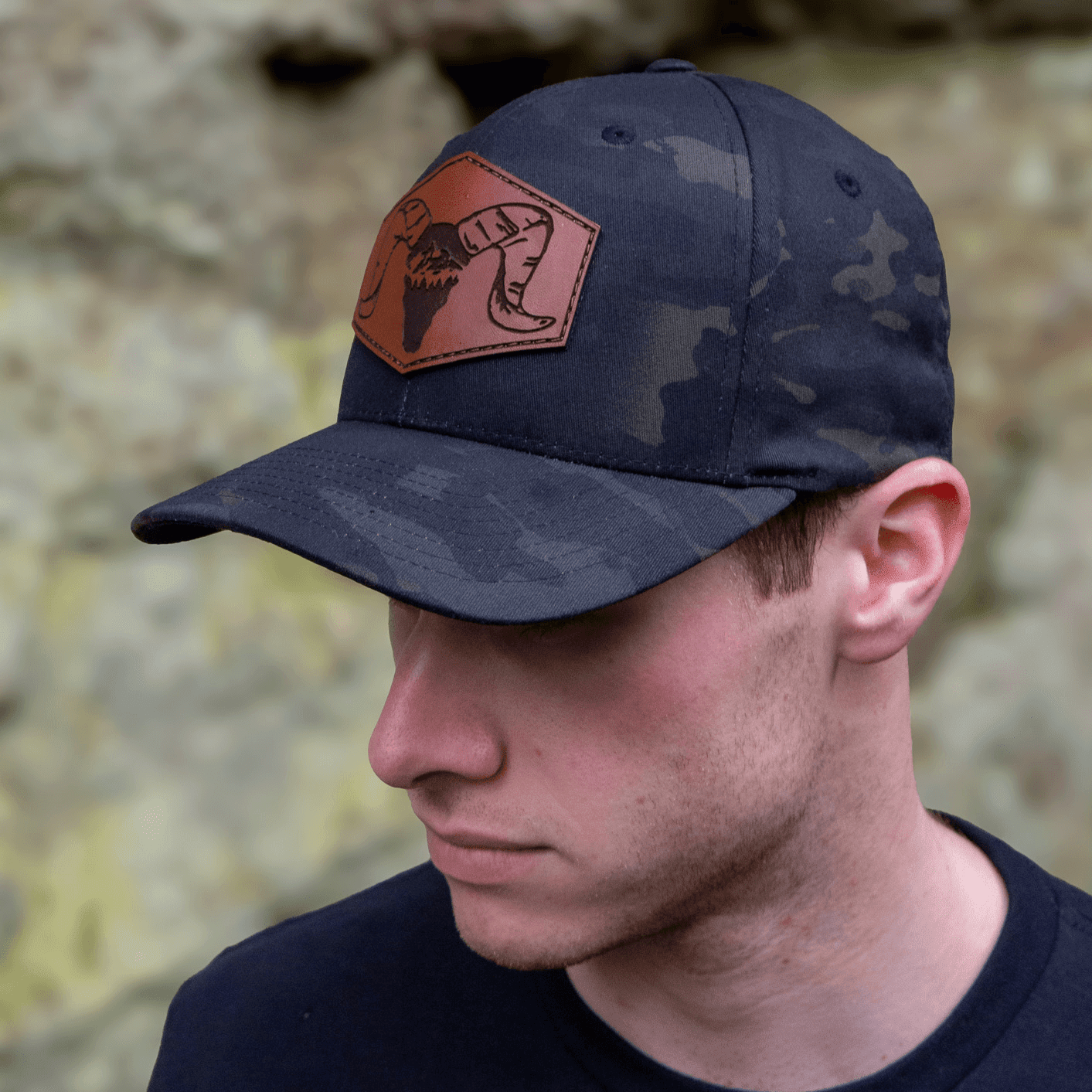 Ram Skull Fitted Hat